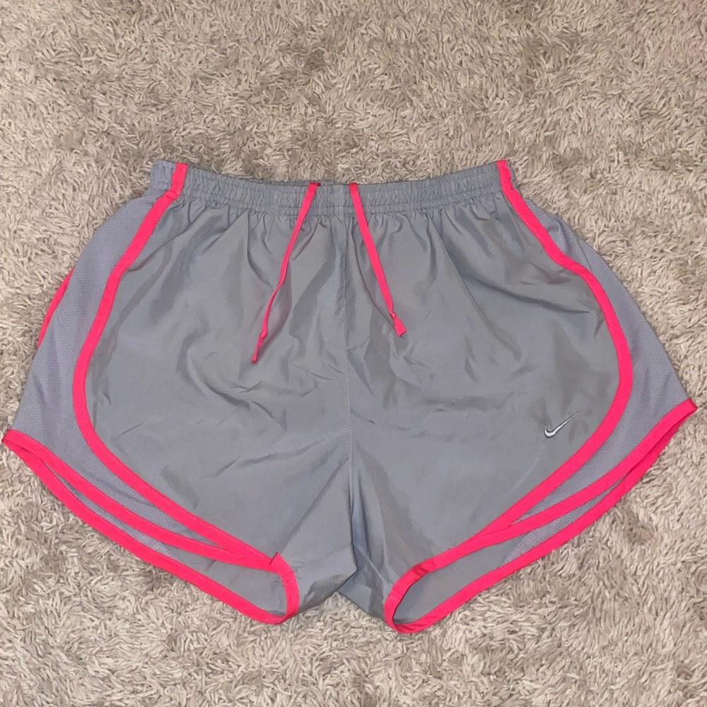 Nike Dri Fit Gray and Pink Running Shorts